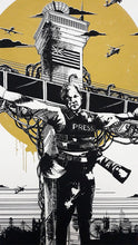 Lade das Bild in den Galerie-Viewer, Siebdruck / Silk screen print / Captain Borderline "Collateral Crucifixion of Julian Assange"
